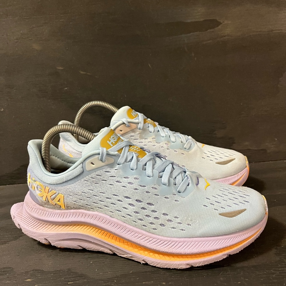 Hoka One One Kawana Womens Size 8 Blue Orange Running Shoe Sneaker